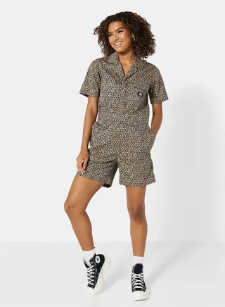 Leopard Print Playsuit 