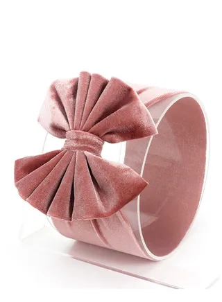 Bow Tie Children's Headband Dark Pink 