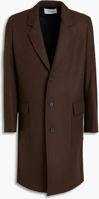 Wool-blend felt coat