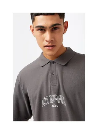 Live Well Graphic Printed Polo 