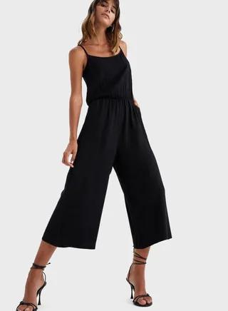 Wide Leg Strappy Jumpsuit 