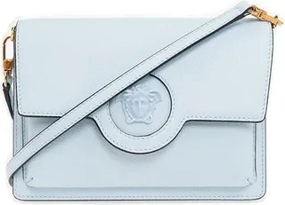 Versace Medusa Plaque Fold-Over Crossbody Bag
