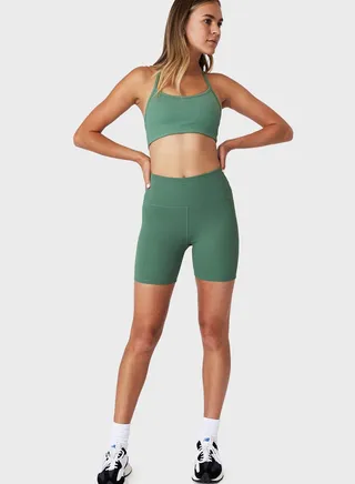 Ribbed High Waist Mini Shorts 