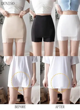 3PC Women Slip Shorts for Under Dresses Seamless Boyshorts Panties Anti Chafing Underwear Shorts Under Skirts Thigh Slimmer 