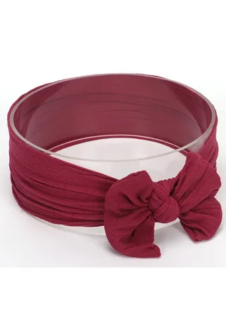 Bow shaped baby headband Grape Purple 