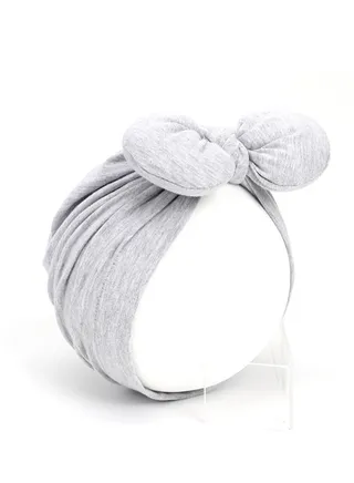 Childrens Bow Headband Hat Grey 