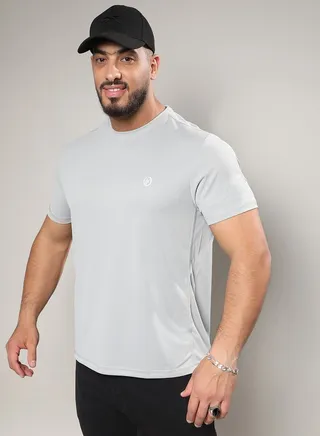 Plus Basic Activewear T-Shirt with Crew Neck