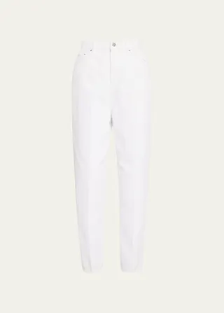 Tapered-Leg Ankle Jeans