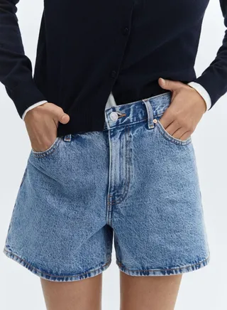 High Waist Denim Shorts 