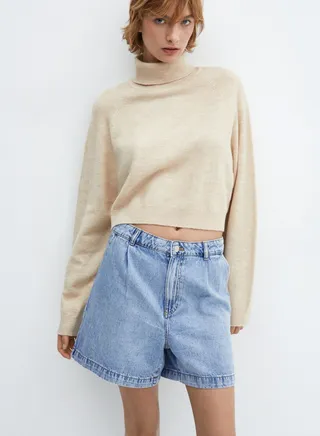 High Waist Denim Shorts 