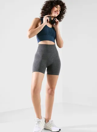 Ribbed Athletic Cycling Shorts 