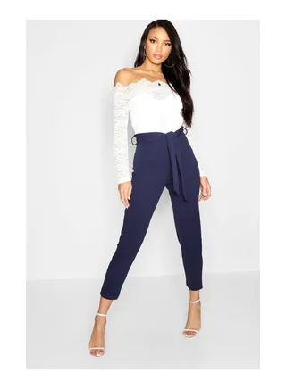 Off The Shoulder Lace 2 In 1 Jumpsuit 
