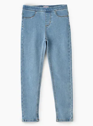 Jelliene Girls Basic Denim Jeggings, Soft and Comfortable Cotton-Blend Denim Jeggings for Girls, Perfect for Everyday Wear 