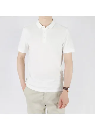 Squality Casual Men's Solid Color Commuting Polo Shirt With Lapel 