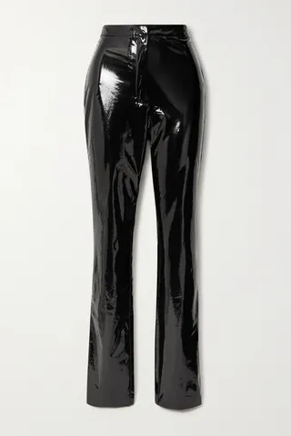 ROTATE Birger Christensen - June Coated Skinny Pants - Black