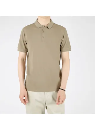 Squality Casual Men's Solid Color Commuting Polo Shirt With Lapel 