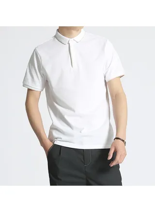 Squality Trendy Minimalist Loose Collar Men's POLO With Lapel 