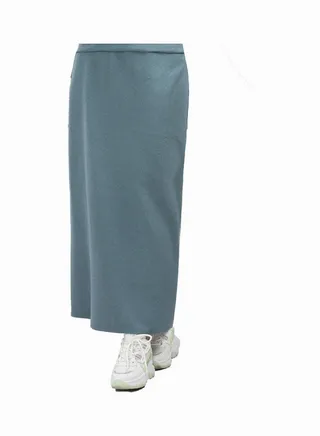 Casual Knetled A Line Skirt Mint 