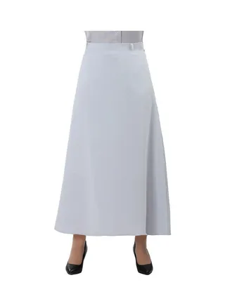 Casual Half Circle Crepe Skirt Grey 