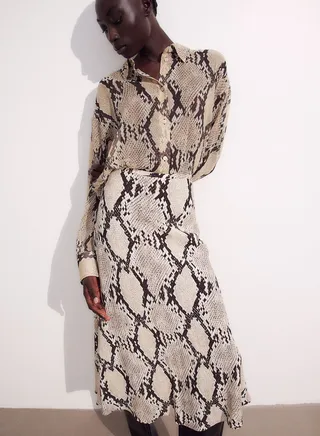 Printed Button Down Shirt