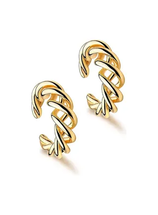 Mevecco Women Ear Cuff Earring Gold Non Pierced Ear Cartilage Clip on Wrap Hoop 14K Gold Filled Tiny Boho Beach Simple Minimalist Delicate Handmade Hypoallergenic Jewelry Gift-Sold as Single/Pair 