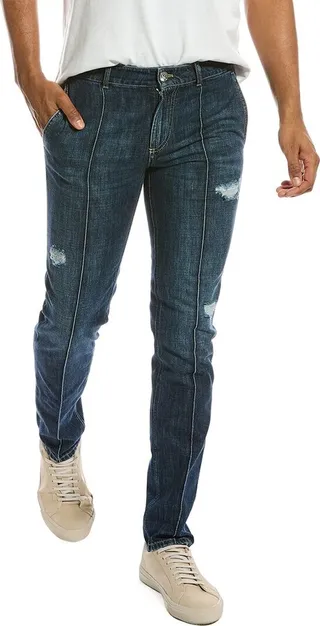 Brunello Cucinelli Traditional Fit Distressed Jean