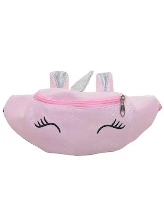 Waist Bearing For Girls Synthetic Leather With Semi-Circular Design And Unicorn Eye Drawing Covered With A Rope 
