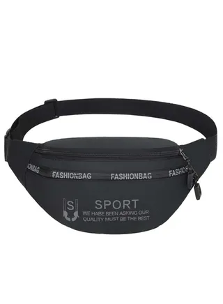 waist bag waterproof material black color 