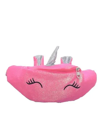 Waist Bearing For Girls Synthetic Leather With Semi-Circular Design And Unicorn Eye Drawing Covered With A Rope 