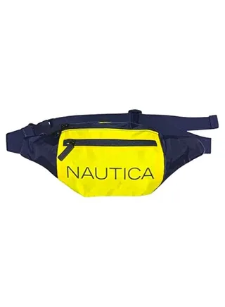 Nautica Unisex Waist Bag Crossbody, Navy / Yellow 
