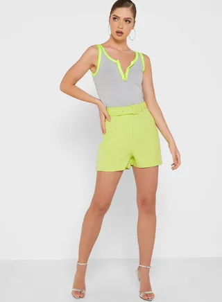 Tailored Belted Shorts 