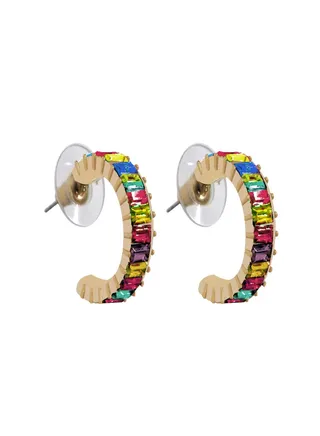 Alissa Stone Embellished Cuff Earrings 
