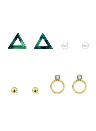 4-pair Fashion Earrings 