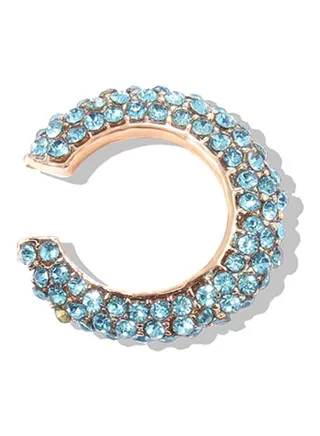 Rhinestone Studded C Shaped Ear Cuff 