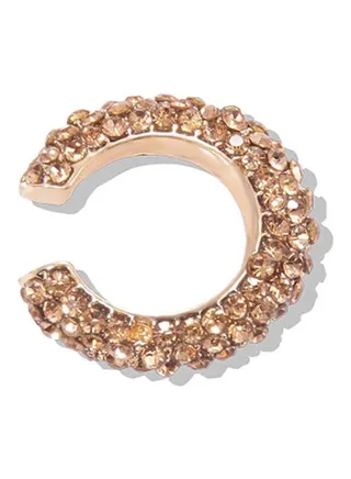 Rhinestone Studded C Shaped Ear Cuff 