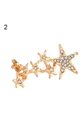 Cubic Zirconia Studded Clip On Earring 