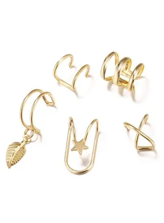 5-Piece Women Cute Ear Cuff 