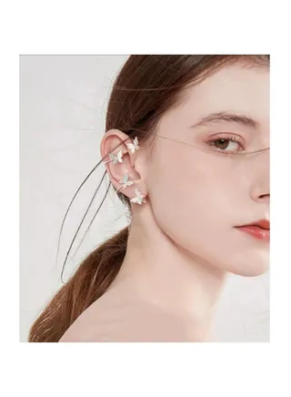 Diamond Butterfly Right Ear Clip Ear Hook 