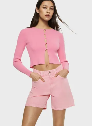 High Waist Denim Shorts 