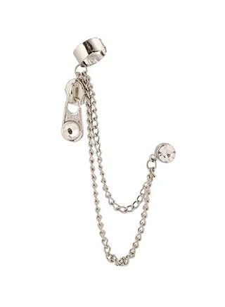 Alloy Zip Pattern Ear Cuffs 