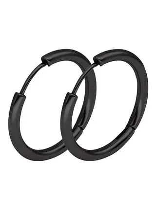 Stainless Steel Punk Hoop Earrings 
