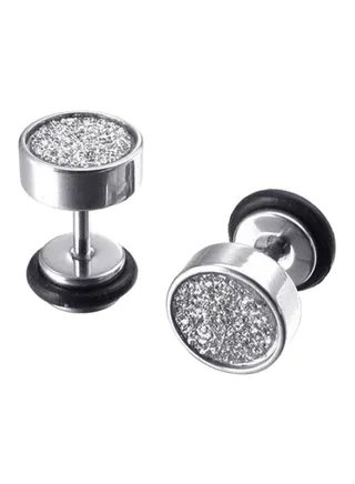 316l Stainless Steel Barbell Stud Earrings 