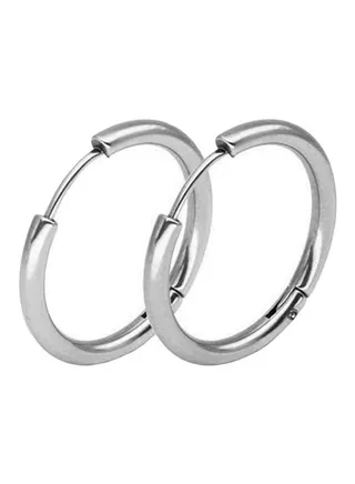 Stainless Steel Punk Hoop Earrings 
