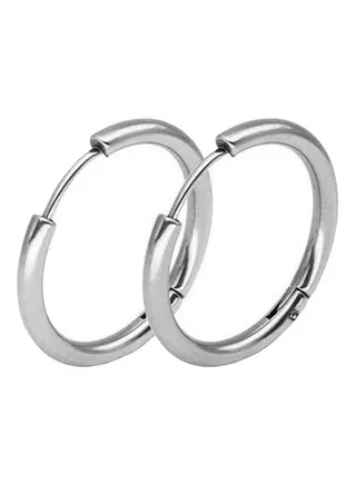 Stainless Steel Punk Hoop Earrings 