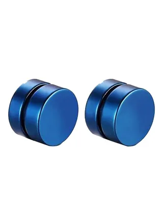 Stainless Steel Round Magnetic Clip On Earrings 