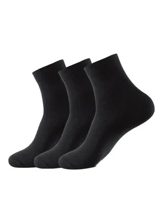 Pack Of 3 Solid Socks Black 