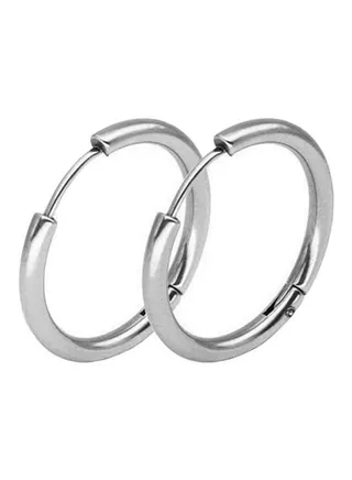 Stainless Steel Punk Hoop Earrings 
