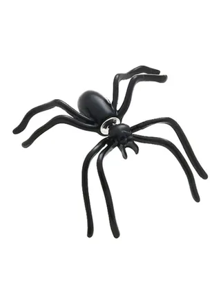 Alloy Spider Stud Earrings Black 