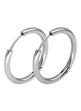 Stainless Steel Punk Hoop Earrings 