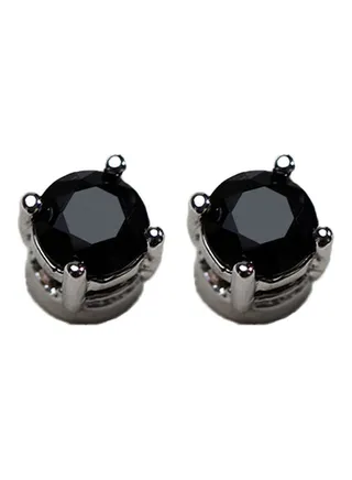 Rhinestone Inlaid Magnetic Ear Studs 